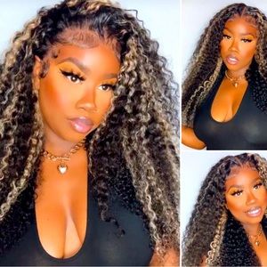 5x5 CLOSURE WIG 30 INCHES WITH HIGHLIGHTS CURLY